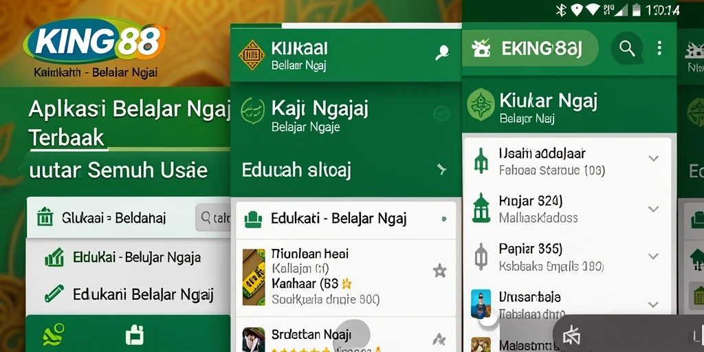 Antarmuka aplikasi KING88 yang interaktif dan ramah pengguna.