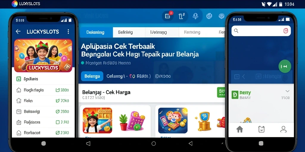 Tampilan antarmuka utama LUCKYSLOTS untuk cek harga produk.