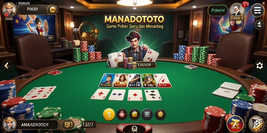 Screenshot utama MANADOTOTO menampilkan antarmuka poker yang menarik dan interaktif.
