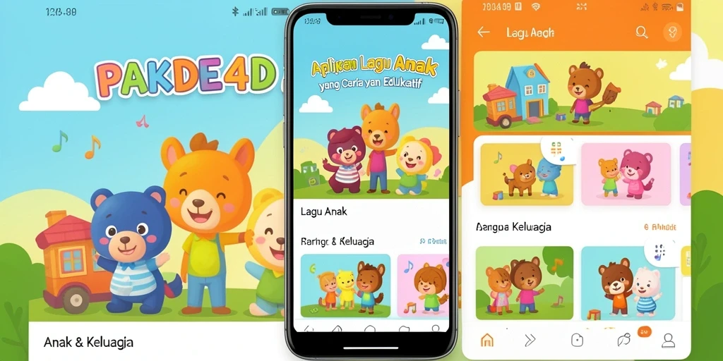Antarmuka ceria dan interaktif aplikasi PAKDE4D untuk Lagu Anak.