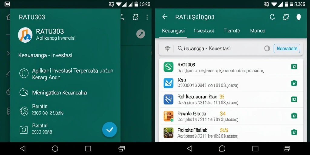 Tampilan antarmuka pengguna RATU303 yang menarik dan informatif.