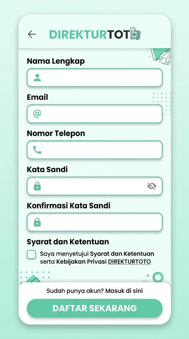 Panduan Registrasi Akun Baru direkturtoto untuk Pengguna Android